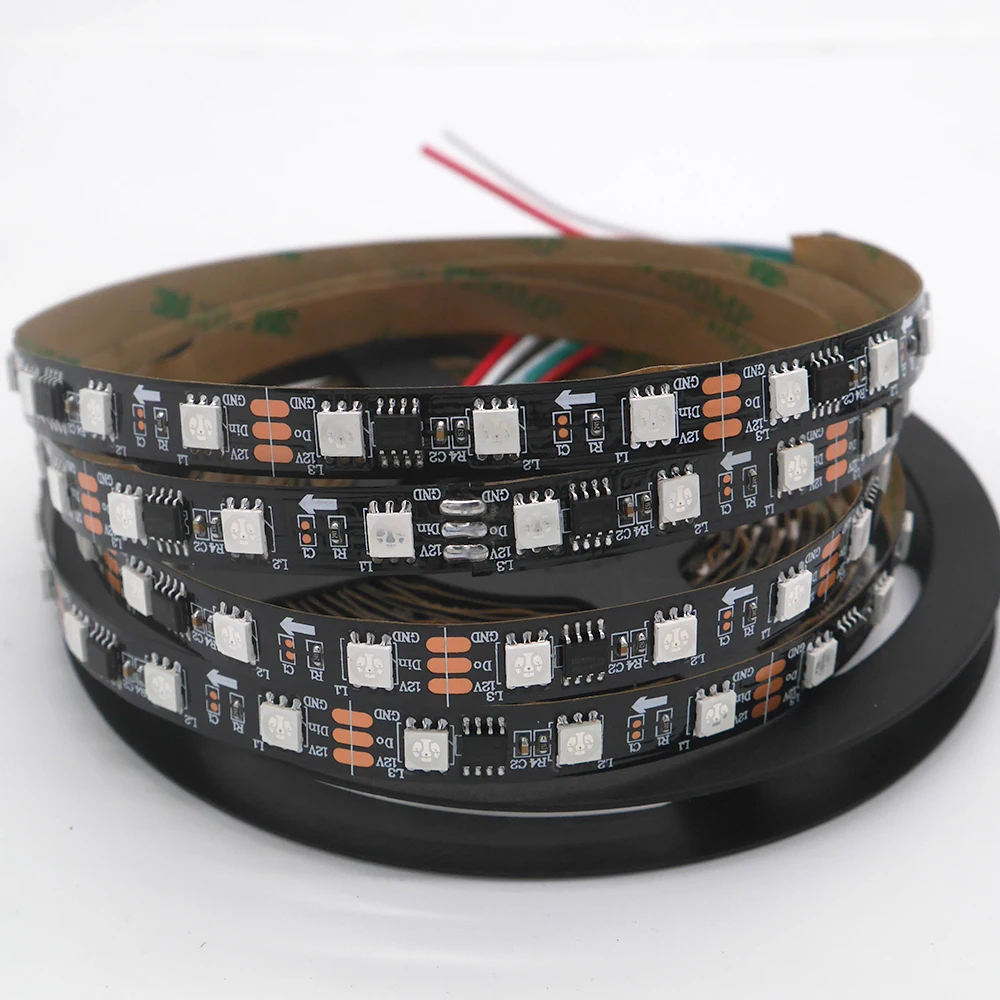 5 м 30/48/60 светодиодов/м 5050 SMD RGB WS2811 умная Пиксельная Светодиодная лента Адресуемая