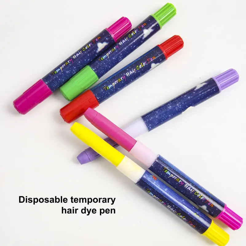 

10 Color Temporary Hair Chalk Pen Crayon Salon Washable Hair Color Dye Face Kit Safe Makeup Toy Birthday Party Gifts For Girls