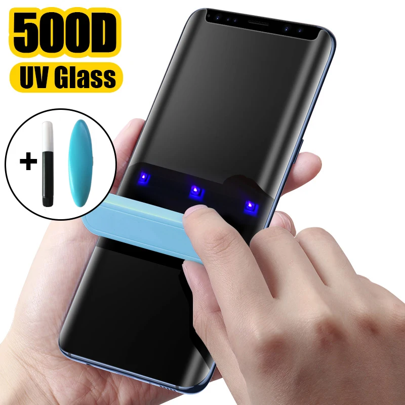 УФ протектор экрана из закаленного стекла для Samsung Galaxy S20 плюс S9 S8 S10 Примечание 10