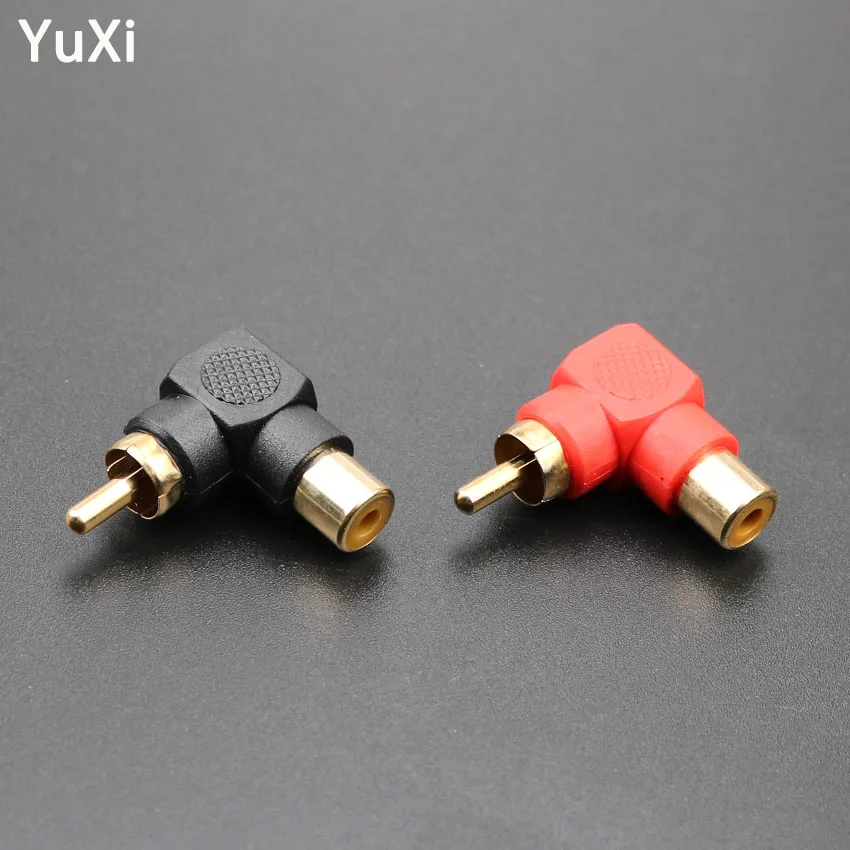 YuXi 90 градусов RCA правый угол Аудио Разъем адаптеры штекер к женскому M/F локоть