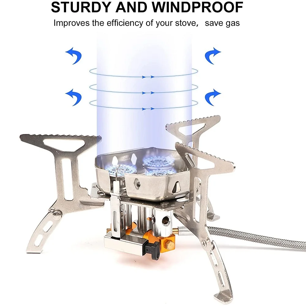 Уличная газовая горелка Onliving 5800 Вт портативная Ультралегкая ветрозащитная для