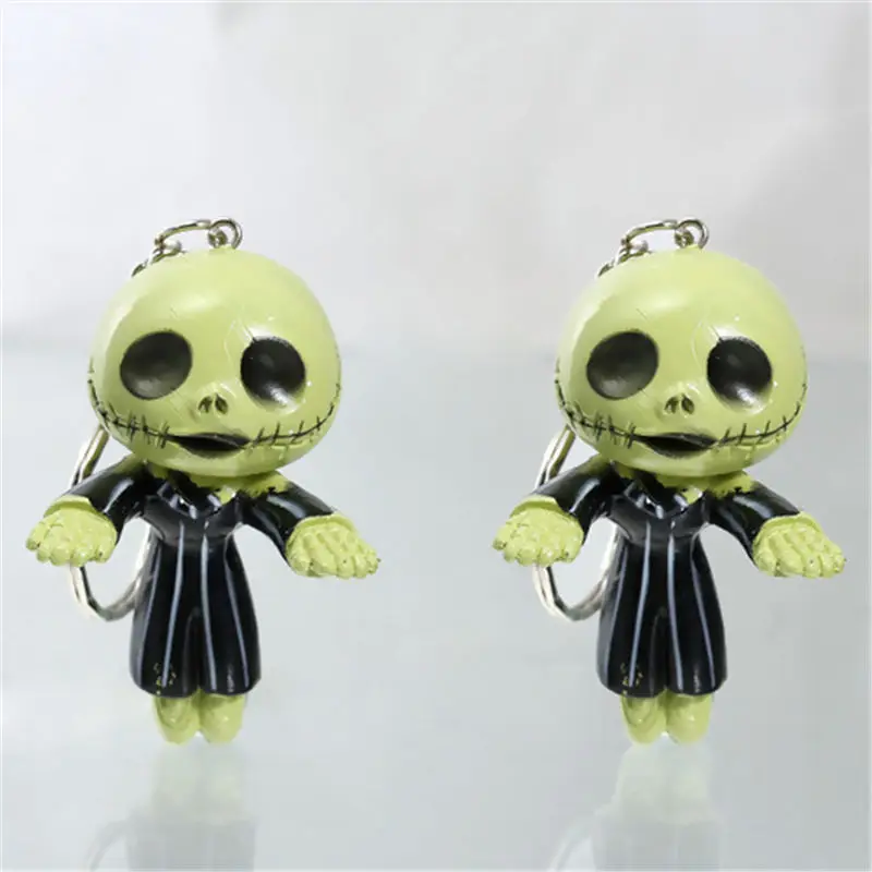 Резиновый 3D брелок и череп скелета на Хэллоуин Кулон черный зеленый эмаль