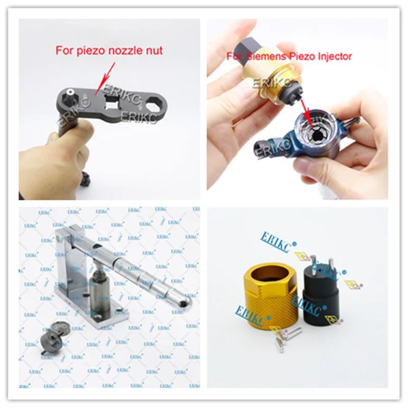 

ERIKC Injector Disassembly Dismounting Repair Kit and Installation Injection Tool for Bosch Denso Siemens Piezo Nozzle Injector