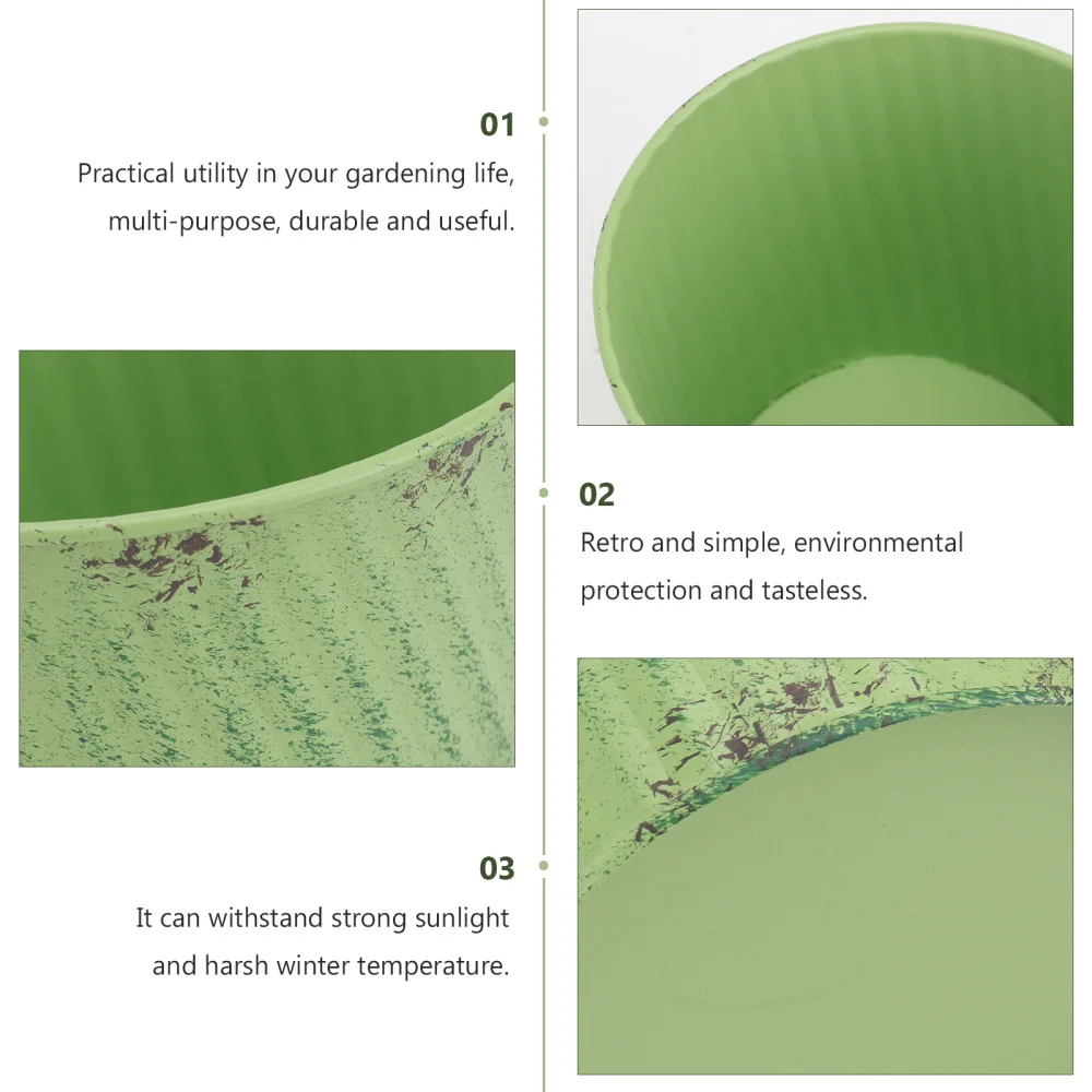 1 шт. Ретро пасторальный железный лист цветочный горшок цветочное ведро реквизит