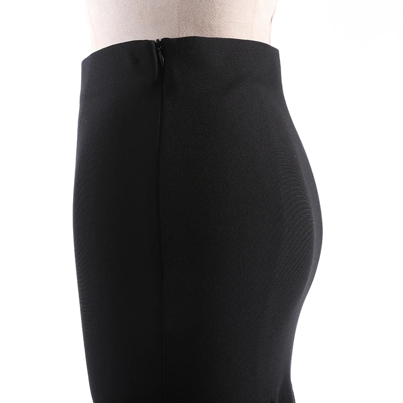 

[EAM] High Elastic Waist Black Mesh Irregular Ruffles Half-body Skirt Women Fashion Tide New Spring Autumn 2021 1DD641401