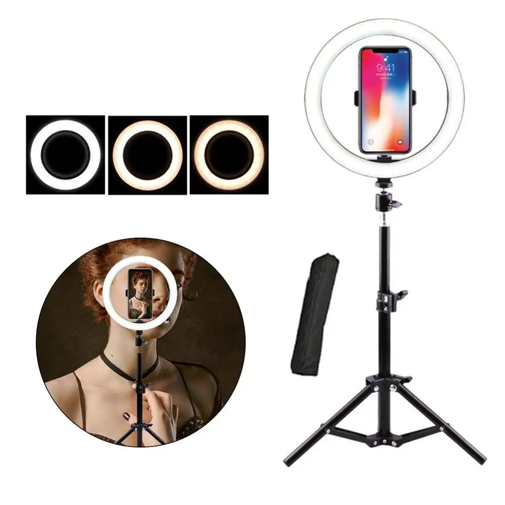 Светодиодный кольцевой светильник с регулируемой яркостью лампа зарядкой от USB