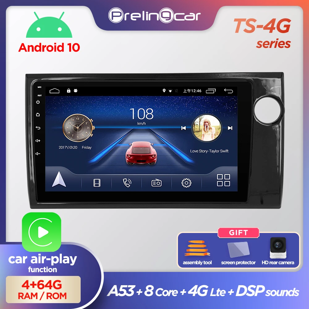 Автомагнитола Prelingcar Android 10 0 2 din DVD мультимедийный видеоплеер GPS навигация для HONDA