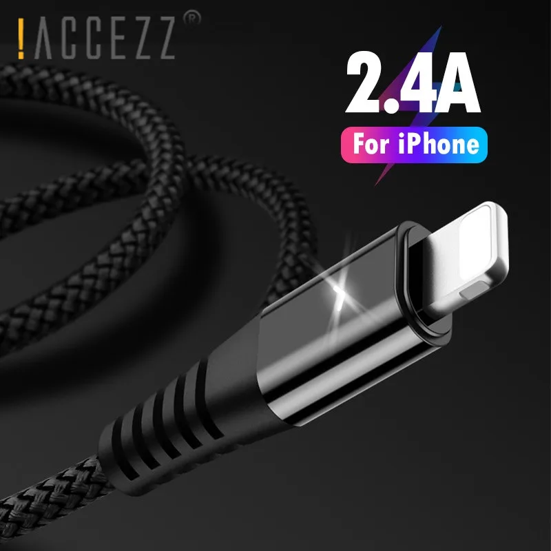 ! Кабель USB ACCEZZ 8 Pin для iphone 11 12 XS XR X 7 6 6S iPad Air 1 2 короткий зарядный кабель|Кабели