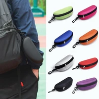 portable fashion zipper eye glasses box sunglasses protector case travel color eva glasses case with carabiner eyewear
