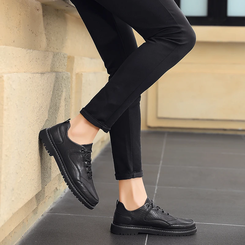 Обувь мужская повседневная обувь модные мужские кожаные удобные дышащие уличные