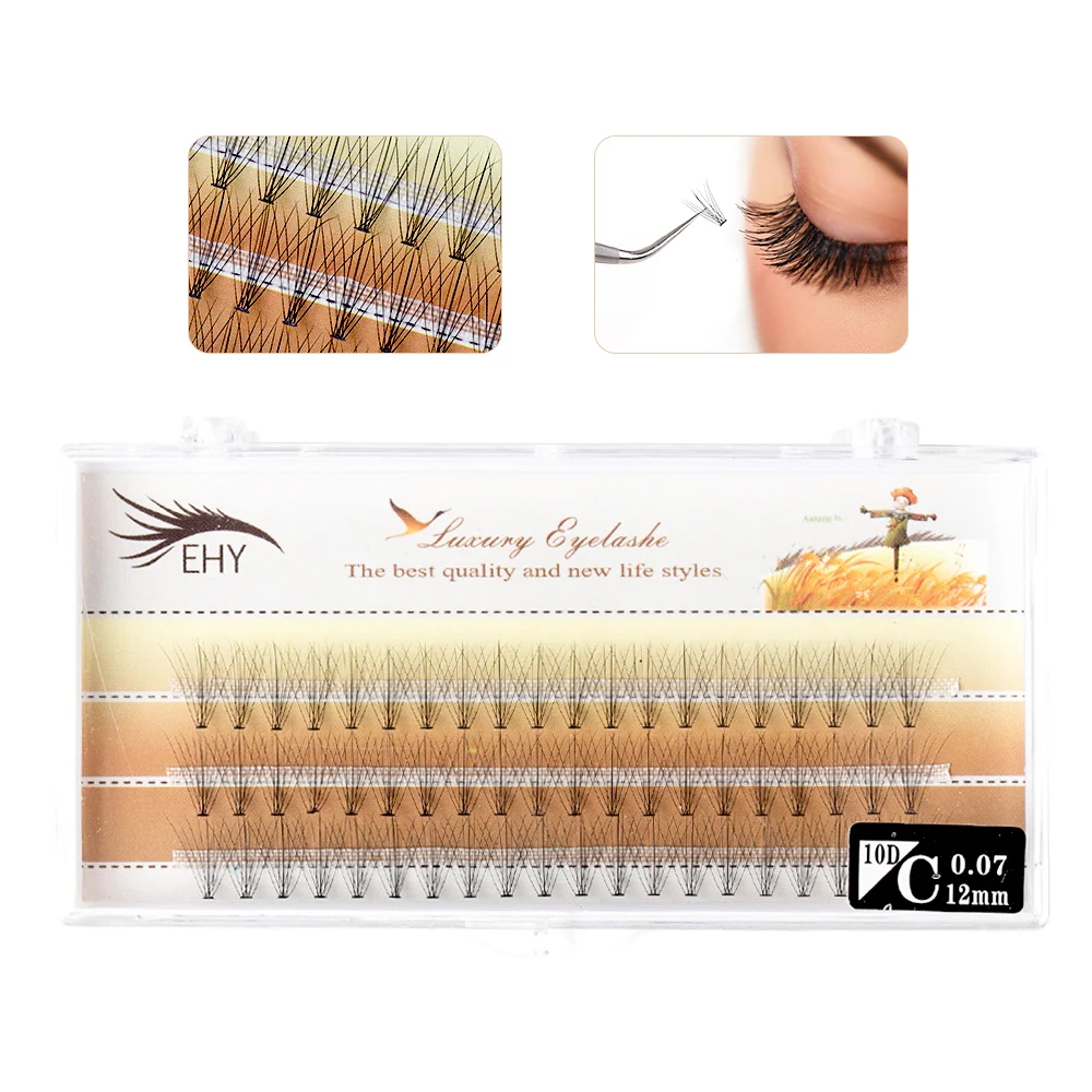 60 пряди натуральных норковых ресниц профессиональный макияж индивидуальное