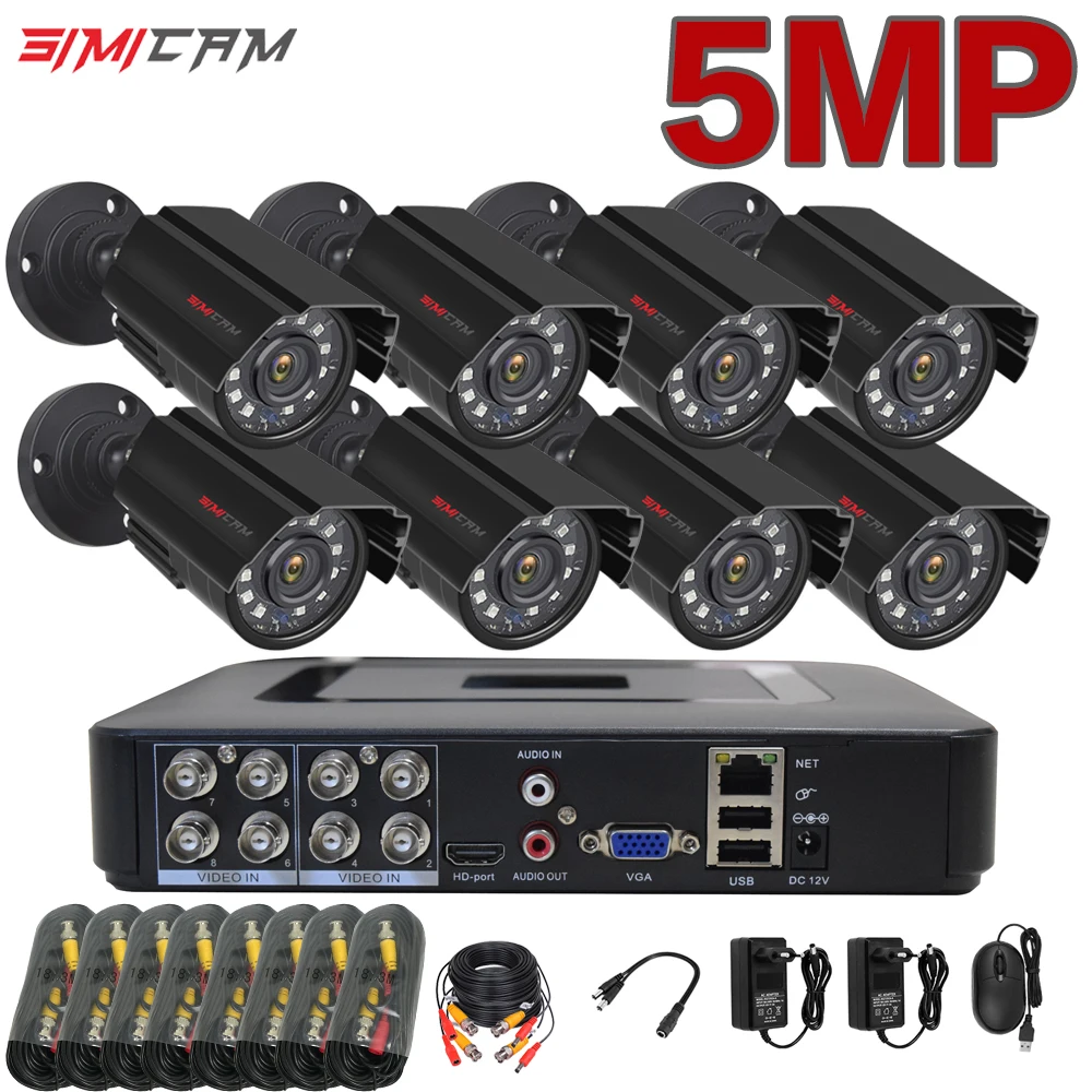 Super 5MP Security Camera System Metal AHD Surveillance Syst
