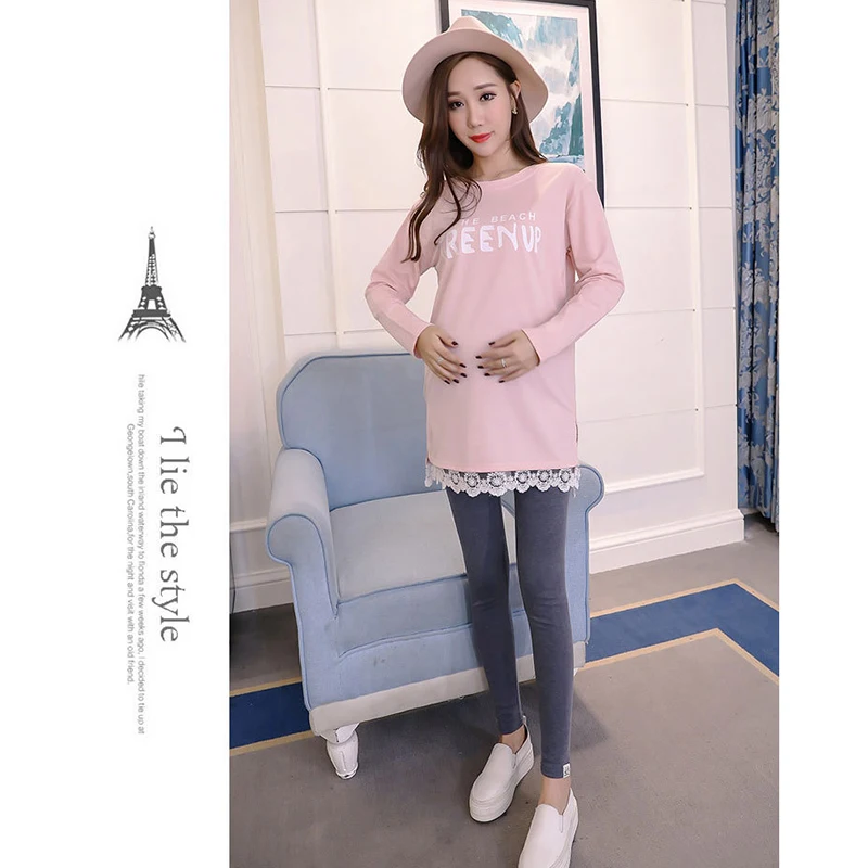 

Pregnant leggings adjust waist Pregnant clothing Pregnant pants are soft and slim maternity pants