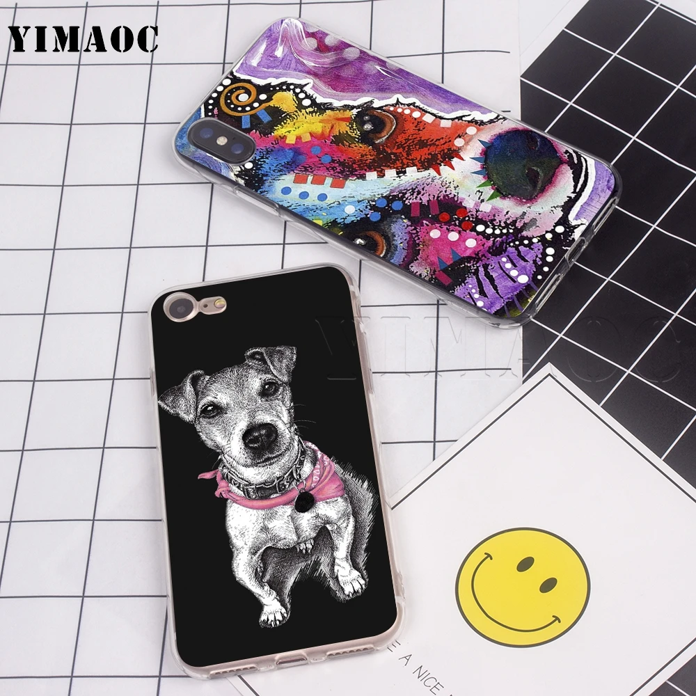 Мягкий силиконовый чехол YIMAOC джек рассел терьер для iPhone 11 Pro XS Max XR X 8 7 6 6S Plus 5 5s se |