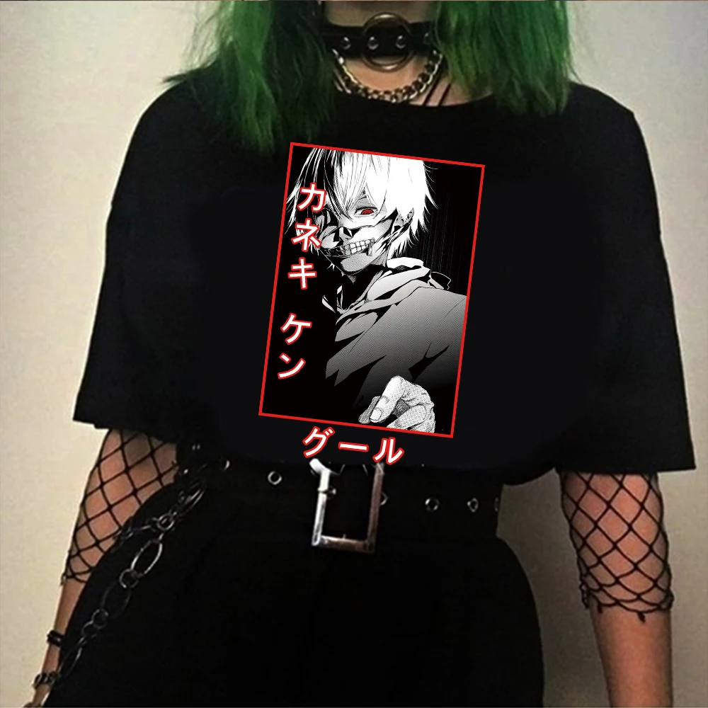 

Tokyo Ghoul Harajuku Anime Ken Kaneki T Shirt Men Short Sleeved Casual T-shirt Manga Tee Tops