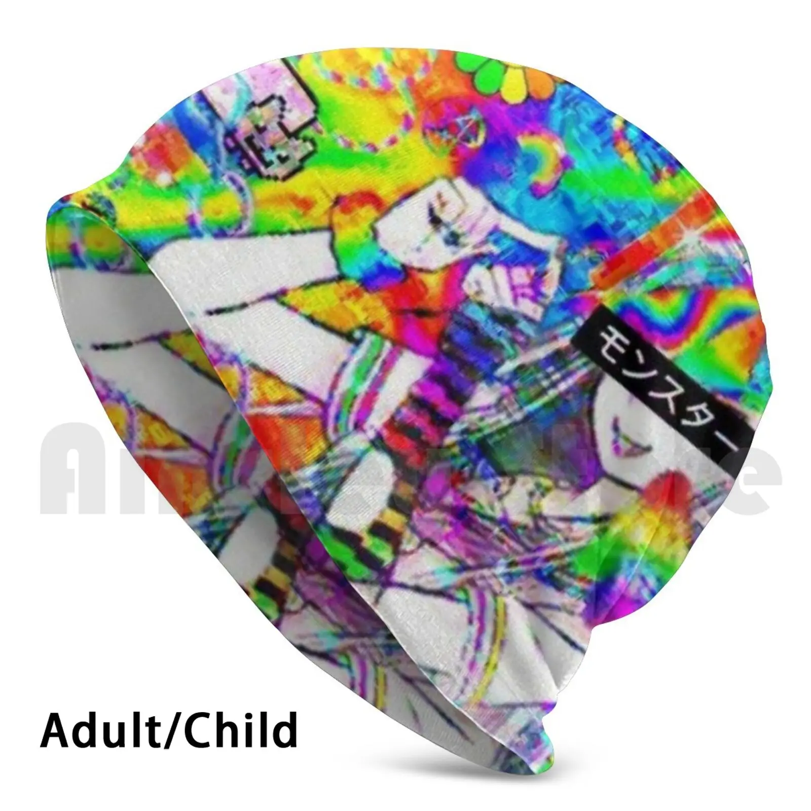 

Облегающая шапочка Ibuki Mioda Glitchcore, шапочка с принтом «сделай сам», подушка с блестками в стиле Триппи, данганронпа, Ибуки, миоды, Ибуки, данганр...