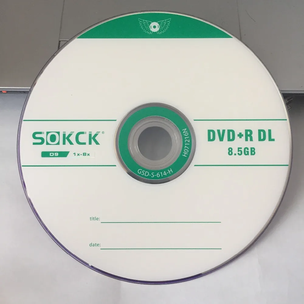 

Wholesale 50 discs 8.5 GB Grade A Blank Printed D9 DVD+R DL Disc
