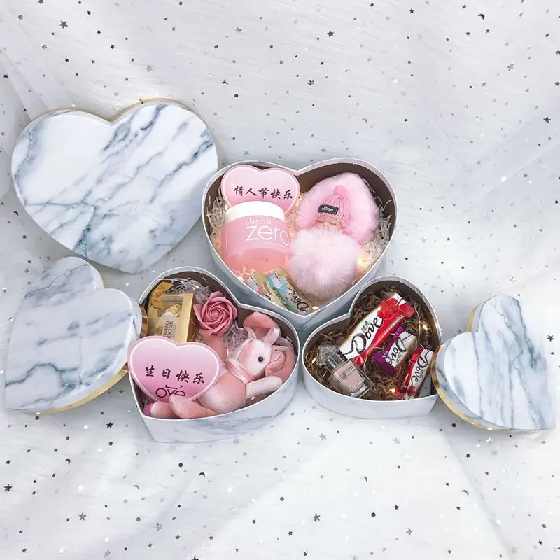 3 шт. Подарочная коробка для цветов в форме сердца европейском стиле|Подарочные