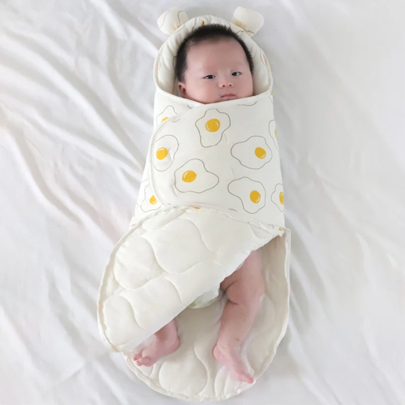 

0-9 Month Baby Pure Cotton Sleeping Bag Sleepwear Comfortable Soft Newborns Envelope Cocoon Mattress Thicken Warm Infant Bedding