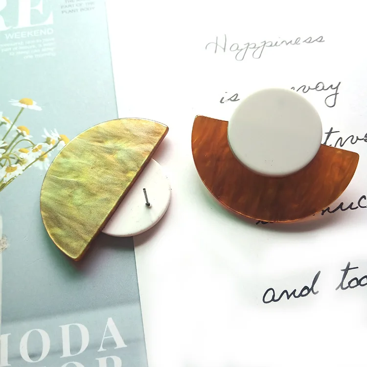 Акриловые ацетатные серьги для женщин серьги-гвоздики богемные большие