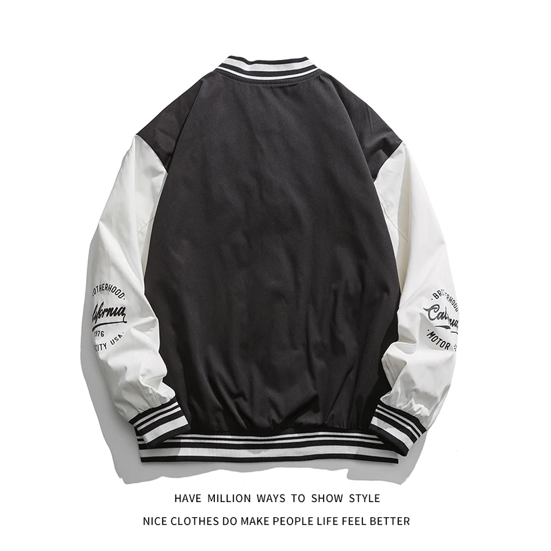 

2021 New Spring&Autumn Thin Oversized Loose Baseball Jacket Men's Bomber Coat Women's Varsity Boyfriend Style Unisex Couple