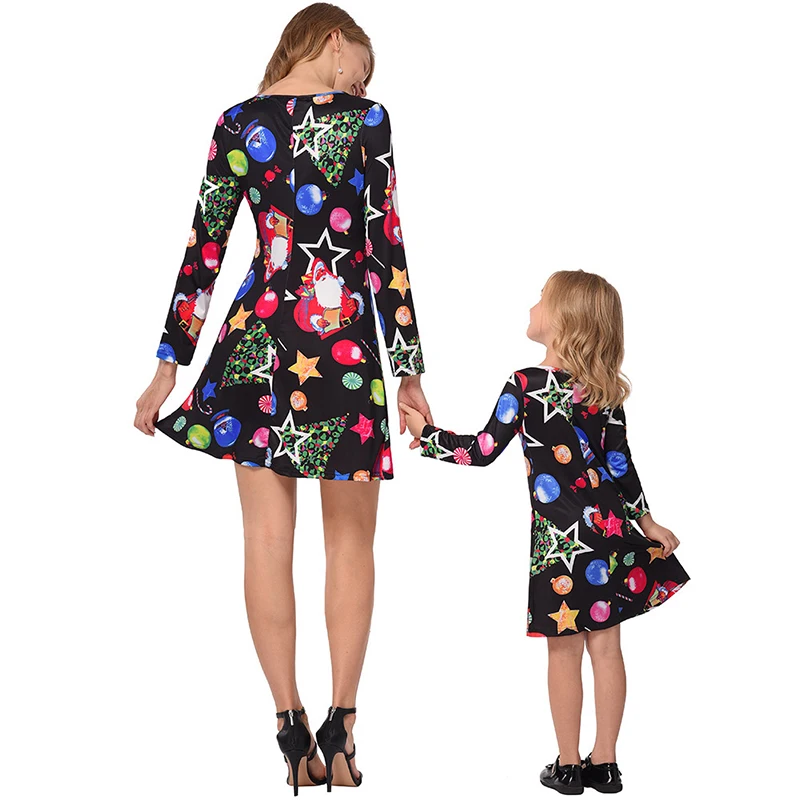 Рождественская Пижама семейные модные платья для мамы и дочки новинка 2019 осенняя