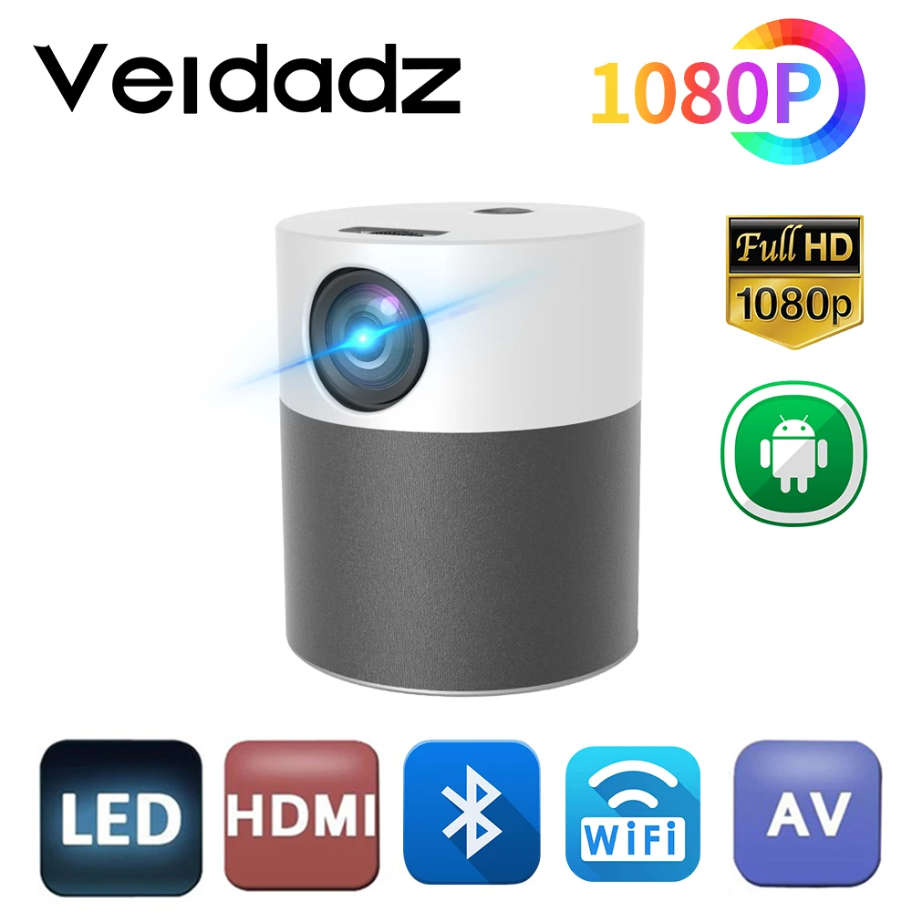 VEIDADZ M1 Android Wifi Smart Mini Projector Full HD 1080P Portable LED Projetor 4K Bluetooth Beamer 5000 Lumen Home Theater |