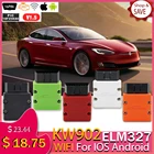 Сканер микрочипа для Tesla MODEL S MODEL 3 MODEL X MODEL Y KW902 WIFI 25k80 OBD2 ELM327, Автомобильные диагностические инструменты, Автомобильный сканер KW902