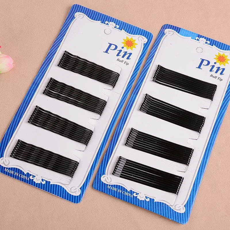 Популярные черные заколки для волос 60 шт./лот женщин женские невидимки невидимые