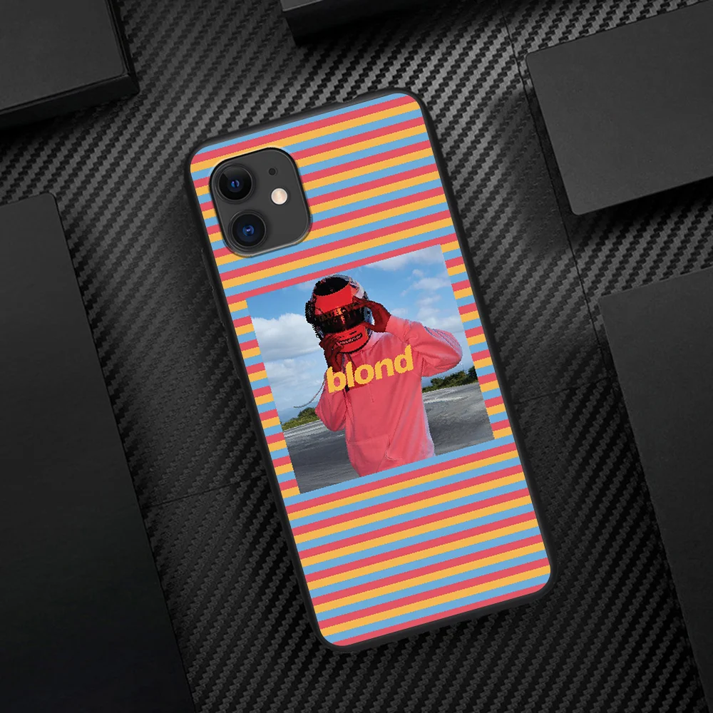 

Frank Blond Ocean Phone Case For Iphone 5 5S SE 2020 6 6S 7 8 Plus 11 12 Mini X XS XR Pro Max black Prime Silicone Shell Pretty