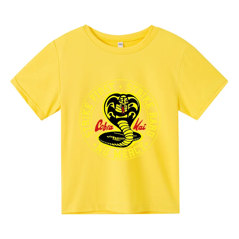 

2021 Kids T-Shirts Summer COBRA KAI Interesting Tops 3D Print T Shirt Boys Girs T-Shirt Homme Fashion Tshirts 4T-14T Tops & Tees