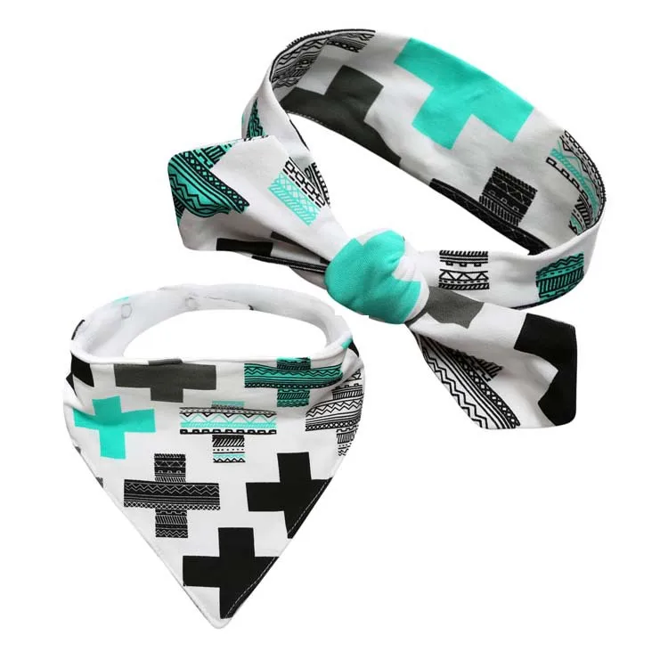 Новое поступление 2021 хлопковый детский нагрудник с мультяшным принтом головной