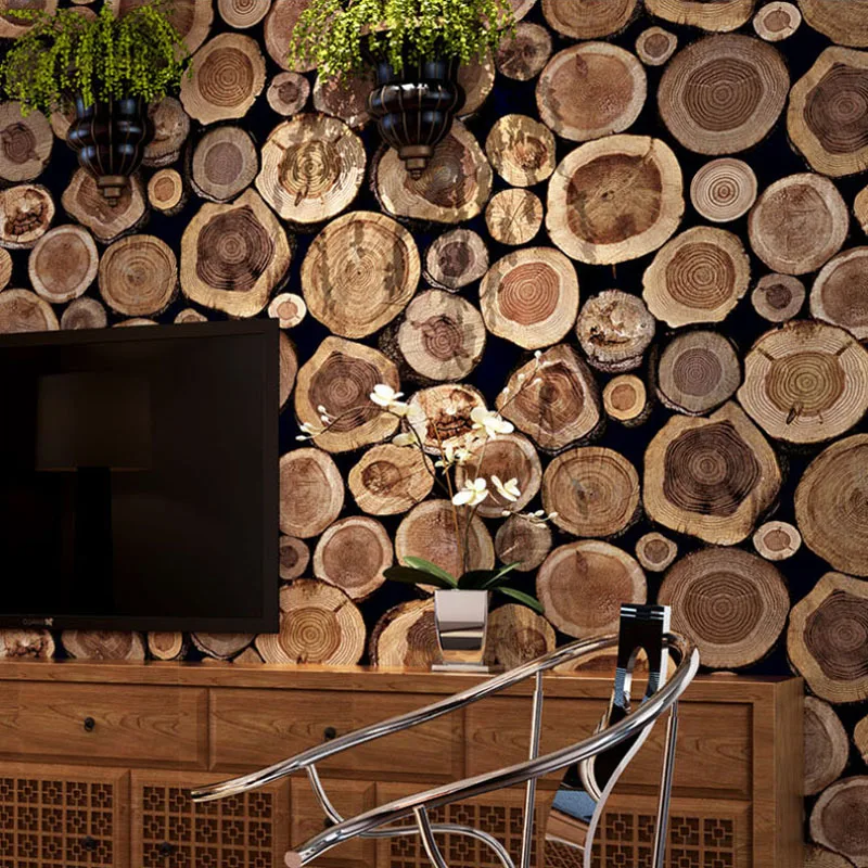 Водонепроницаемые виниловые обои 3D винтажная секция дерево зерна ПВХ наклейка