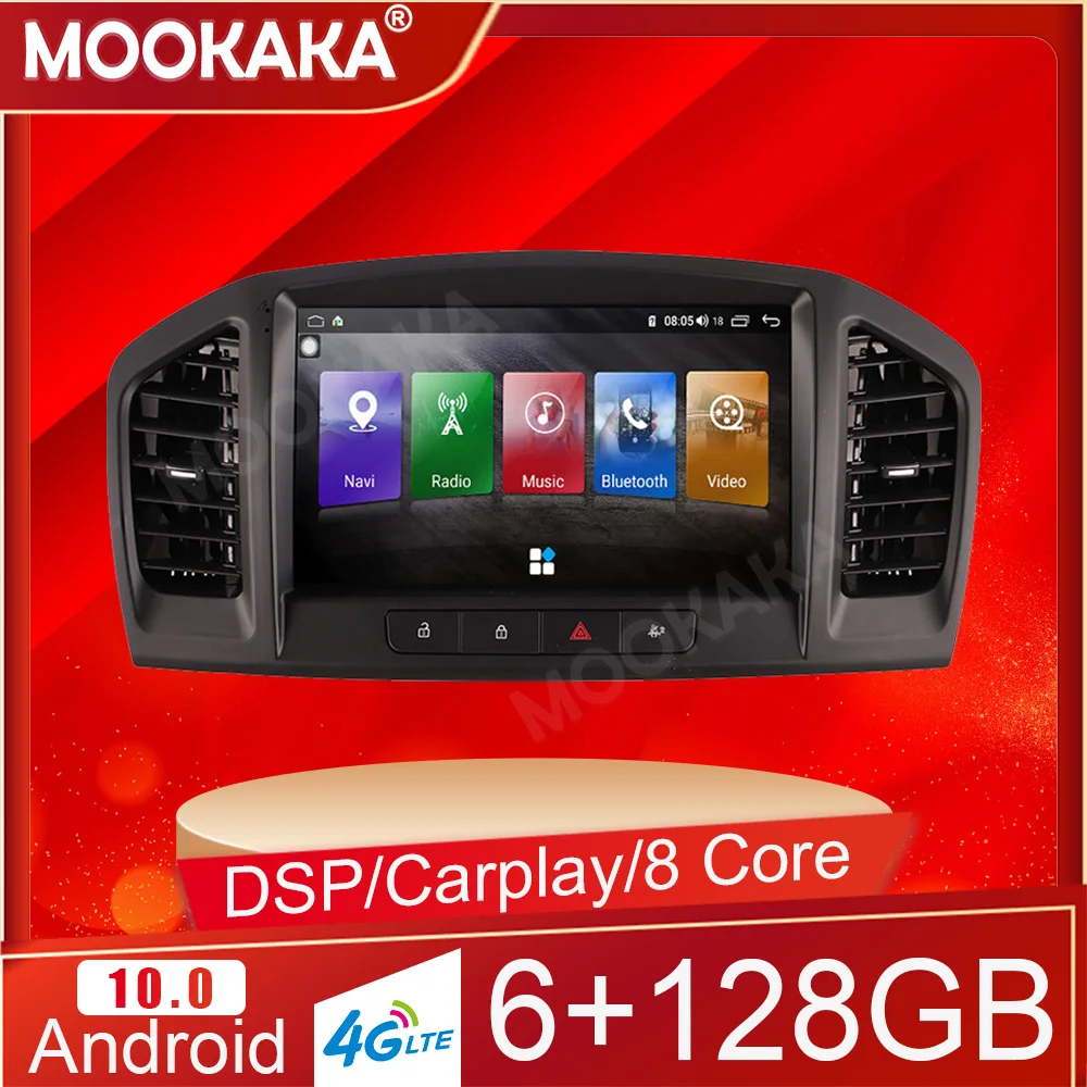 

6+128GB Android 10 For Buick Regal 2009-2013 Car Multimedia Player GPS Navi Audio Stereo Screen Head Unit Tape Recorder