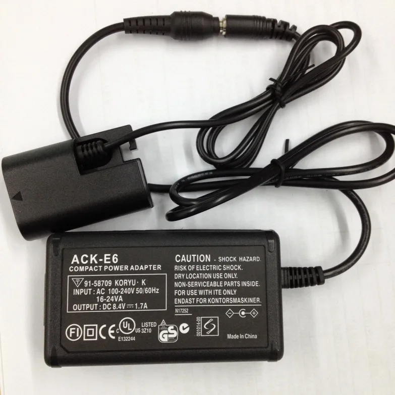 ForACKE6 ACK-E6 задавайте E6 AC Мощность адаптер LP-E6 LPE6 аккумуляторная батарея для