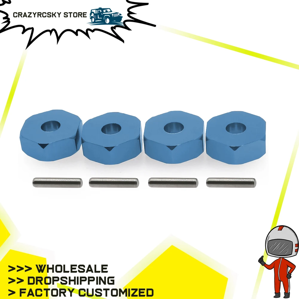 4 кратный синий сплав шестигранный адаптер от 8 мм до 12 для модели rc hobby car 1/18 Wltoys A959