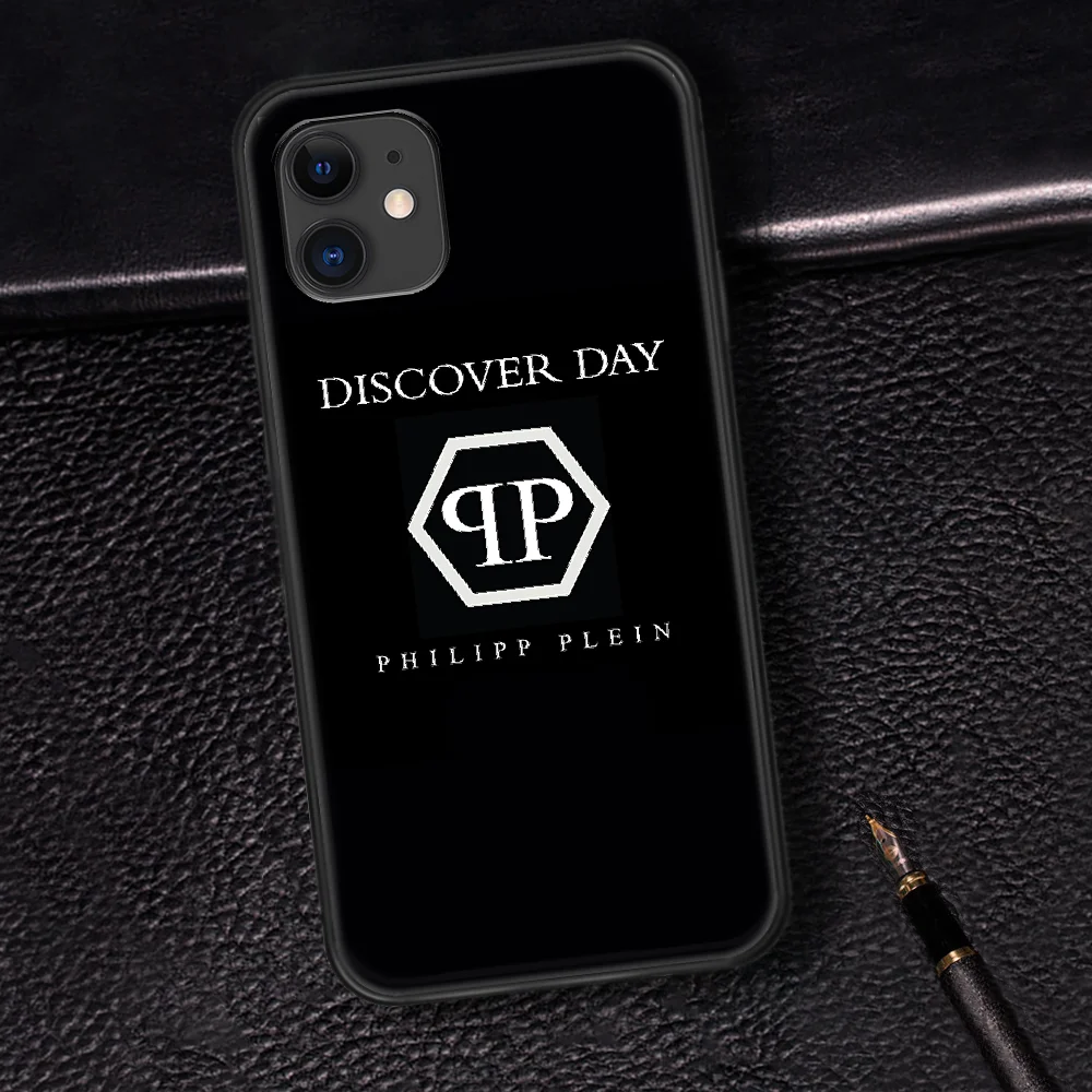 

Qp Philipp Luxury Brand Phone Case For Iphone 5 5S SE 2020 6 6S 7 8 Plus 11 12 Mini X XS XR Pro Max black Coque Trend Hoesjes