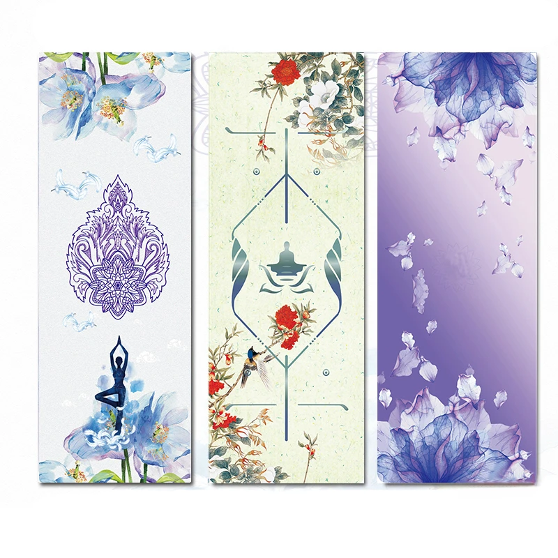 Портативное Складное двухстороннее полотенце для йоги из натуральной