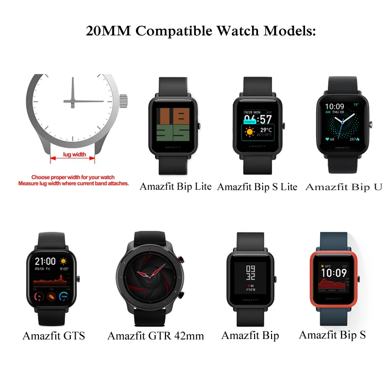 

20mm/22mm band For Amazfit GTS 2 2e strap GTS2 Mini GTR 42mm/47mm GTR2/2e Nylon Loop belt Bracelet correa Amazfit bip/pace strap
