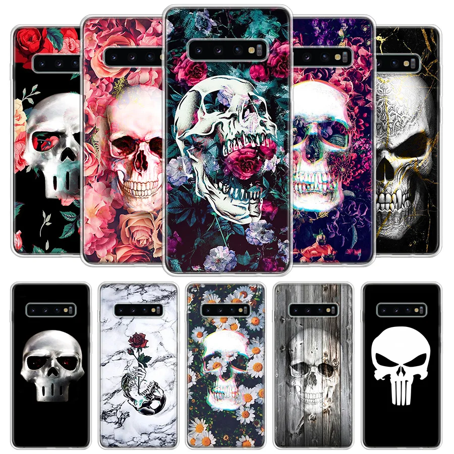Чехол для телефона с изображением сахарного черепа Samsung Galaxy S20 S21 Ultra S10 Note 10 9 8 S9 S8 FE