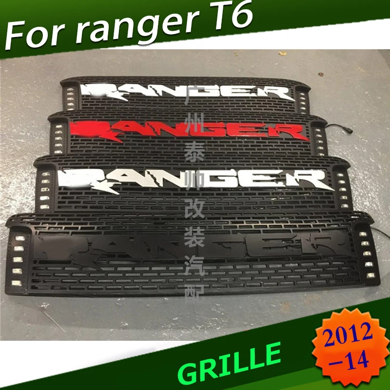 Гонки Грили решетка черный гриль для Ranger T6 txl пикап 2012 2014 бампер|Гоночные решетки|