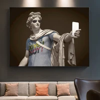 apollo sculptures dressed as hipsters canvas wall painting art poster and prints wall decor funny picture for living room cuadro