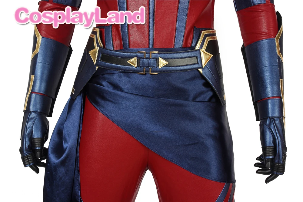 Мстители 4 эндигра Марвел Капитан костюмы косплей костюмы на Хэллоуин Carol Danvers реквизит косплей костюм Необычный кожаный комбинезон