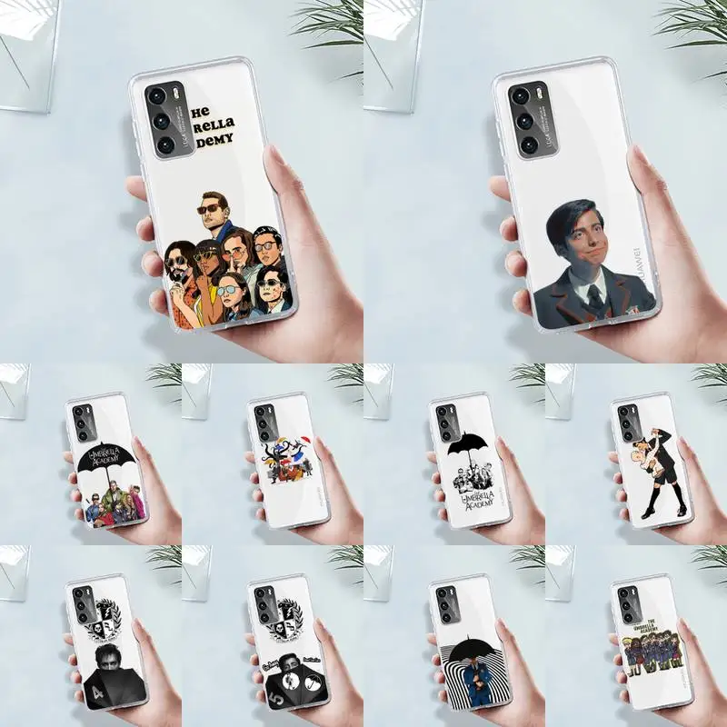 

The Umbrella Academy Phone Case Transparent For Huawei 8 7 6 5 4 3 2 pro SE i E Soft TPU Clear Mobile Bags Coque