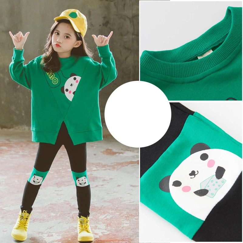 Детская одежда для девочек хлопковые комплекты из 2 предметов толстовка с