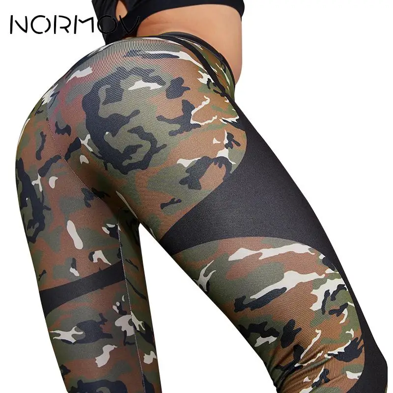 

NORMOV Ankle-Length High Waist Fitness Legging Women Camouflage Printing Fashion Push Up Sexy Pants Elasticity Leggings Women