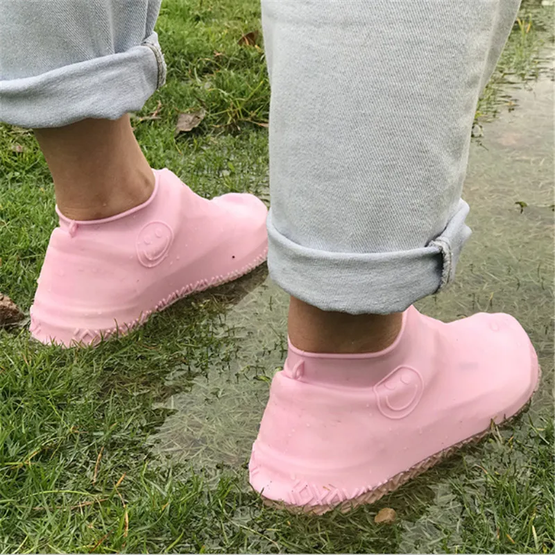 Reusable Waterproof Overshoes Cute Solid Color Shoe Covers Shoes Protector Children's Rain Cover For | Обувь
