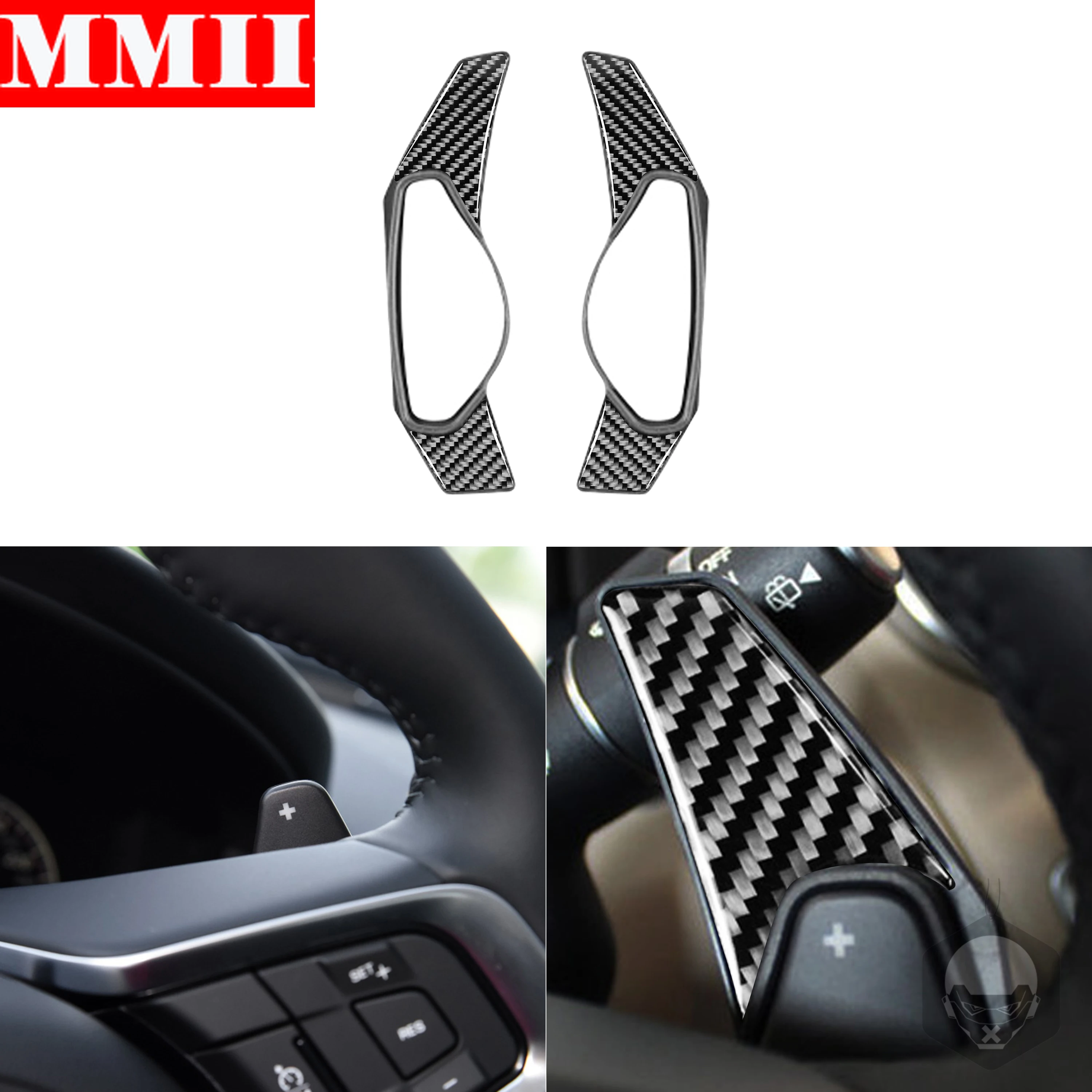 For Jaguar F-PACE X761 XE X760 XF X260 Carbon Fiber Sticker Steering Wheel Paddle Frame Cover Trim Interior Car Accessories