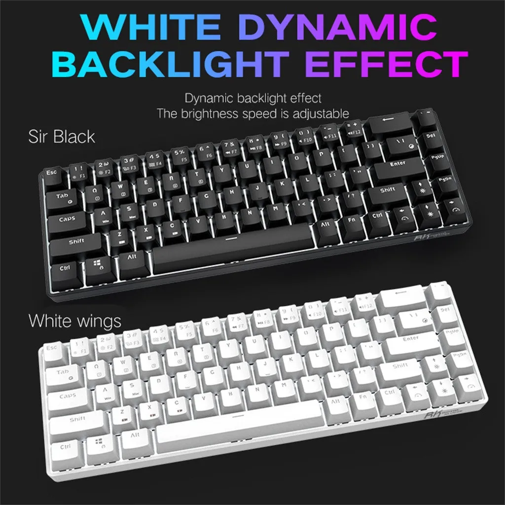 Портативная беспроводная Механическая игровая клавиатура Z0714 с RGB подсветкой