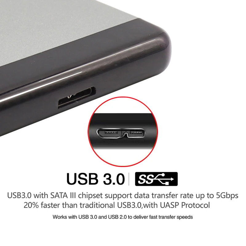 TWOCHI Металл Портативный HDD жесткий диск внешний 2 ТБ хранения внешнего жесткого